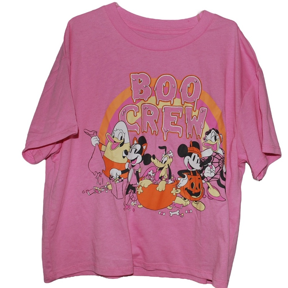 Disney Mickey & Friends Halloween Boo Crew Tee shirt Girls Size L (10-12)